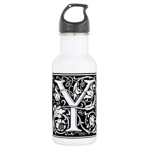 Letter Y Middeleeuwse Monogram Art Nouveau Waterfles