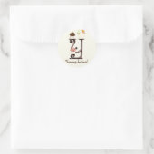 Letter Y Monogram Cupcake Logo Zakelijke Stickers (Tas)