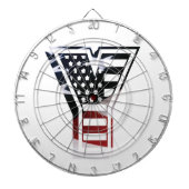 Letter Y Monogram Initiaal Classic Ronde Sticker Dartbord (Voorkant)