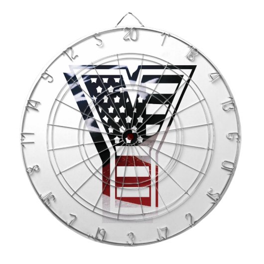 Letter Y Monogram Initiaal Classic Ronde Sticker Dartbord (Voorkant)