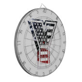 Letter Y Monogram Initiaal Classic Ronde Sticker Dartbord (Voorkant Links)