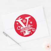 Letter Y Monogram Initiaal Familienaam Greeting Ronde Sticker (Envelop)