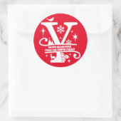 Letter Y Monogram Initiaal Familienaam Greeting Ronde Sticker (Tas)