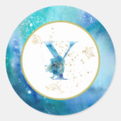 *~* LETTER Y - Nautische strandenvelop Sticker (Voorkant)