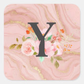 Letter Y Vierkante Sticker (Voorkant)