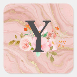 Letter Y Vierkante Sticker