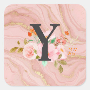 Letter Y Vierkante Sticker