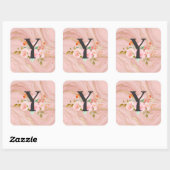 Letter Y Vierkante Sticker (Vel)
