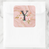 Letter Y Vierkante Sticker (Tas)