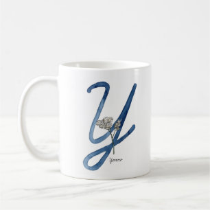 Letter "Y" waterverf initiaal mok