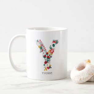 letter Y   Whimsical Floral Letter Monogram I Mok