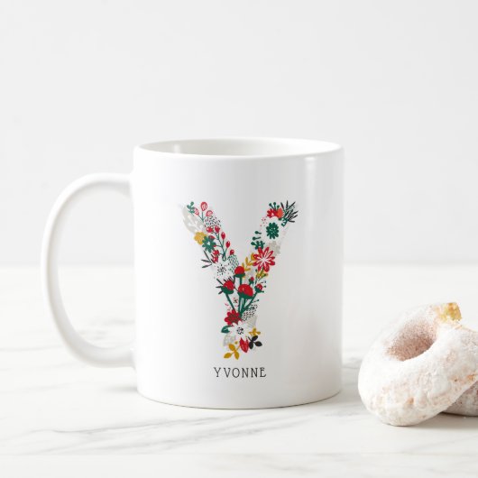 letter Y | Whimsical Floral Letter Monogram I Mok (Met donut)