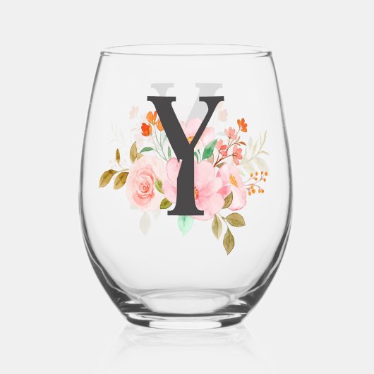 Letter Y Wijnglas Zonder Voet (Voorkant)