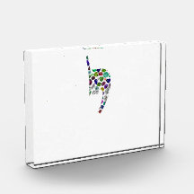 Letter 'YOD' made with Gems in All Colors