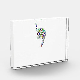 Letter 'YOD' made with Gems in All Colors Fotoblokken