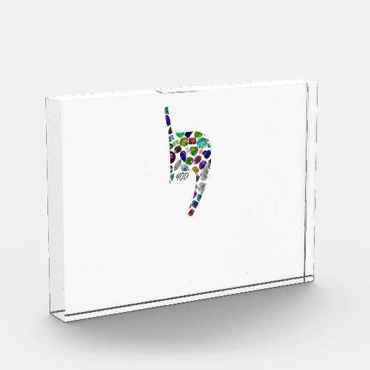 Letter 'YOD' made with Gems in All Colors Fotoblokken (Links)