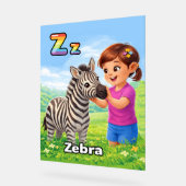 Letter Z Alfabet Poster – Z staat voor Zebra (Hoek)