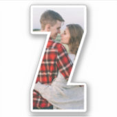 Letter Z Alphabet & Photo Custom-Cut Vinyl Sticker (Voorkant)