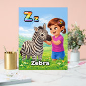 Letter Z Alphabet Poster – Z is for Zebra (Huwelijk)