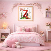Letter Z Bamboe Fee Poster - Chinese Alfabet Kunst