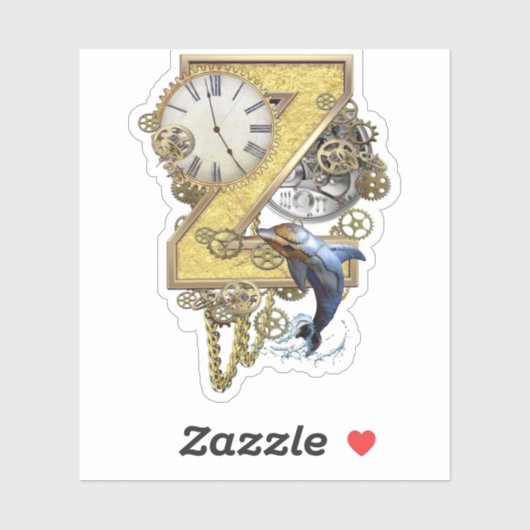 Letter Z Birthday Customization Sticker (Vel)