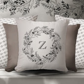 Letter Z Blad Gouden Monogram Kussen