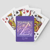 Letter Z Colorful  First Letter-gradiënt Pokerkaarten (Achterkant)