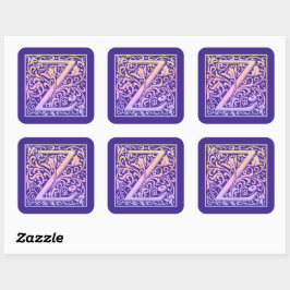 Letter Z Colorful  First Letter-gradiënt Vierkante Sticker