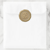 *~* Letter Z Diamond Circle GOUDEN Wax Seal Sticke Ronde Sticker (Tas)