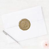 *~* Letter Z Diamond Circle GOUDEN Wax Seal Sticke Ronde Sticker (Envelop)