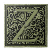 Letter Z First Letter Monogram Tegeltje (Voorkant)
