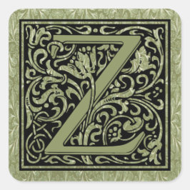 Letter Z First Letter Monogram Vierkante Sticker