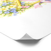 Letter Z Gold Spring Nature Monogram Purple Kids Poster (Hoek)