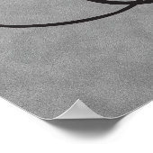 Letter Z, Gothic Monogram Black Poster (Hoek)