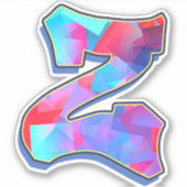 Letter Z_ Graffiti Alfabet Letters Sticker (Voorkant)