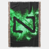 Letter Z Groen Hoofdstedelijk Alfabet Deken (Voorkant Verticaal)