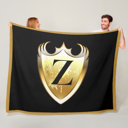 Letter Z hoofdalfabet Fleece Deken (In situ)
