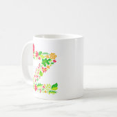 Letter z in Flowers Coffee Mok (Voorkant links)