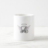 Letter Z Initiaal Monogram met Angel Wings & Halo Koffiemok (Center)