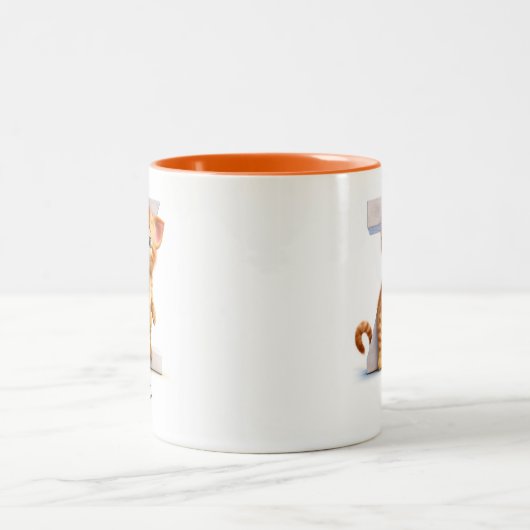 Letter Z Kat Alfabet Monogram Koffie Mok (Center)