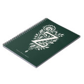 Letter Z Linocut Botanische Monogram Notitieboek (Linkerzijde)