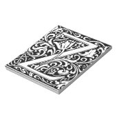 Letter Z Medieval Monogram Initiaal Notitieblok (Linkerzijde)