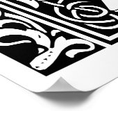 Letter Z Medieval Monogram Initiaal Poster (Hoek)