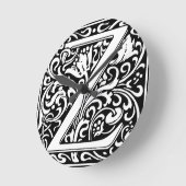 Letter Z Medieval Monogram Initiaal Ronde Klok (Hoek)