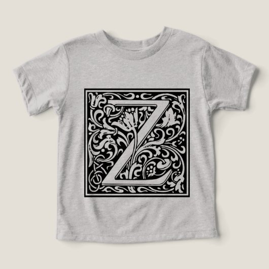 Letter Z Middeleeuwse Monogram Art Nouveau (Design voorkant)