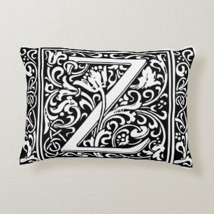 Letter Z Middeleeuwse Monogram Art Nouveau Decoratief Kussen