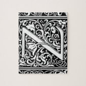 Letter Z Middeleeuwse Monogram Art Nouveau Legpuzzel (Verticaal)