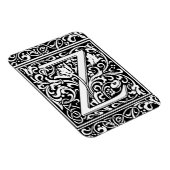 Letter Z Middeleeuwse Monogram Art Nouveau Magneet (Rechterzijde)