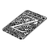 Letter Z Middeleeuwse Monogram Art Nouveau Magneet (Linkerzijde)