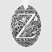 Letter Z Middeleeuwse Monogram Art Nouveau Ornament (voorkant)